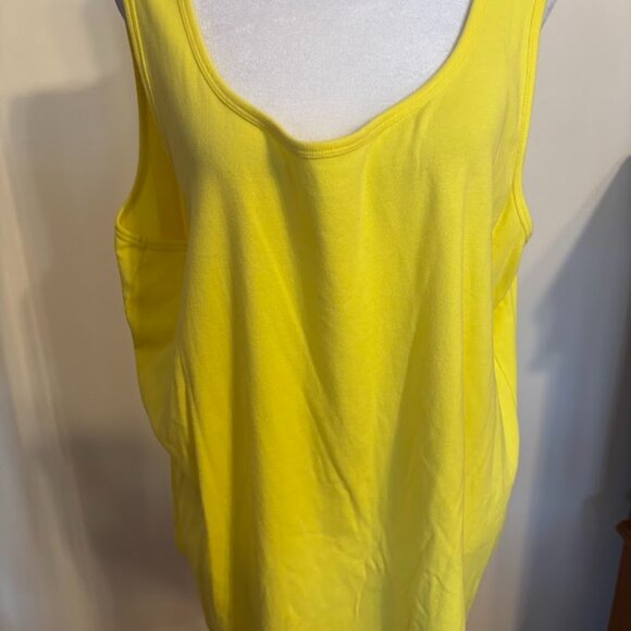 Talbots Tops - NWOT TALBOTS Yellow Color Stretch Weekend Tank Top (93% Cotton/7% Spandex) - 3x